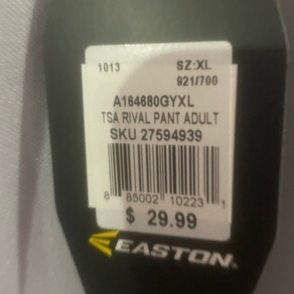 NWT Easton Adult XL Rival Baseball Pants - Picture 4 of 12